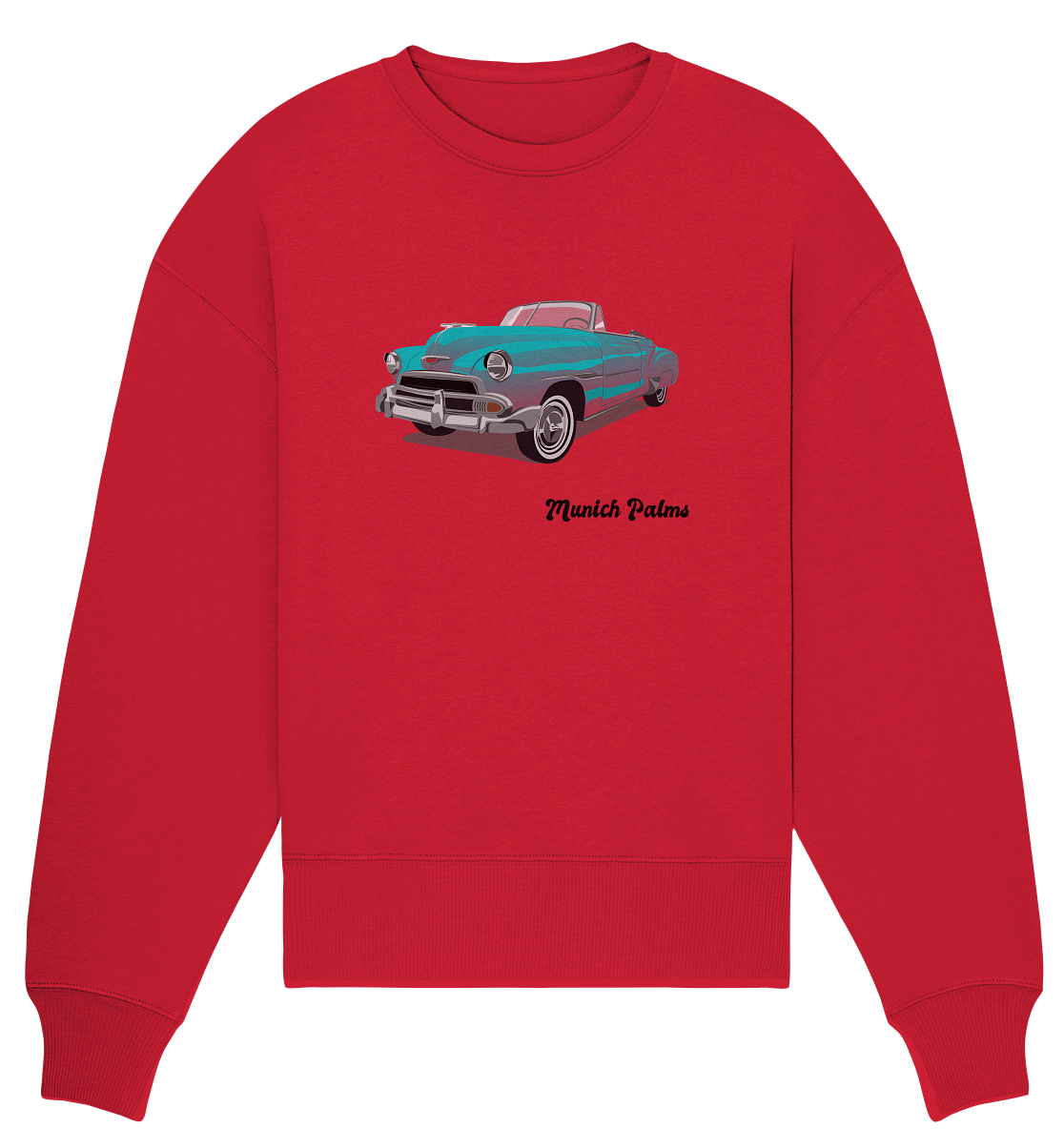 Fleetline Retro Classic Car Oldtimer, Car, Convertible by Munich Palms - Organic Oversize Sweatshirt