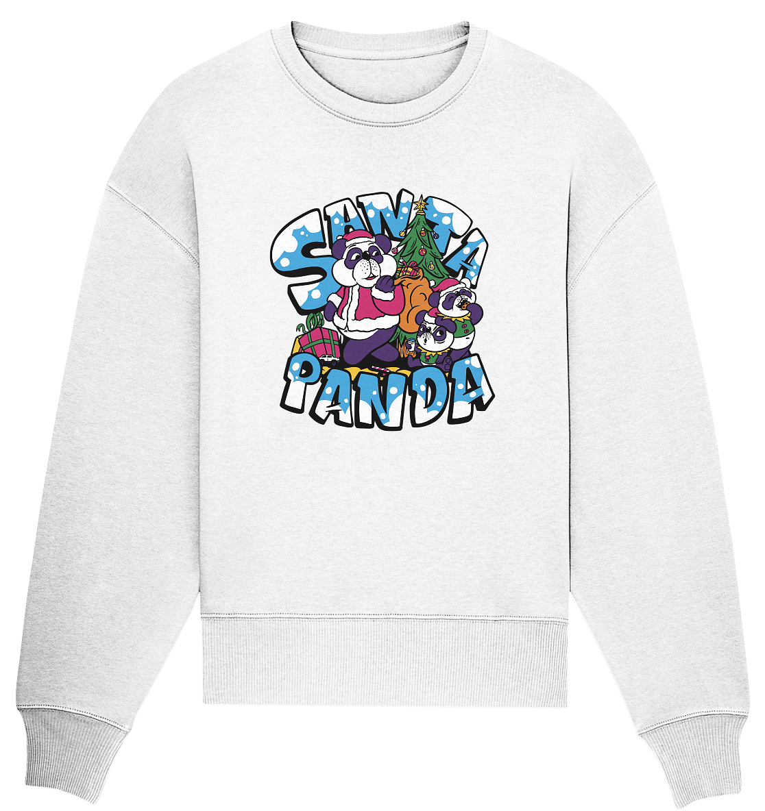 Weihnachten, Santa Panda , Nikolaus Panda ,Merry Christmas  - Organic Oversize Sweatshirt