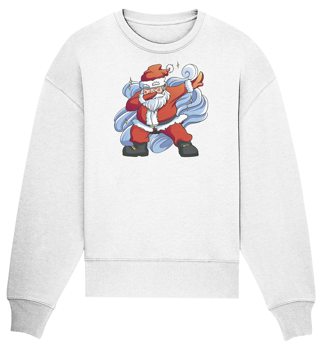 Christmas, Santa Claus Dabbing, dancing Santa Claus, Fun, Santa Dabbing Christmas - Organic Oversize Sweatshirt