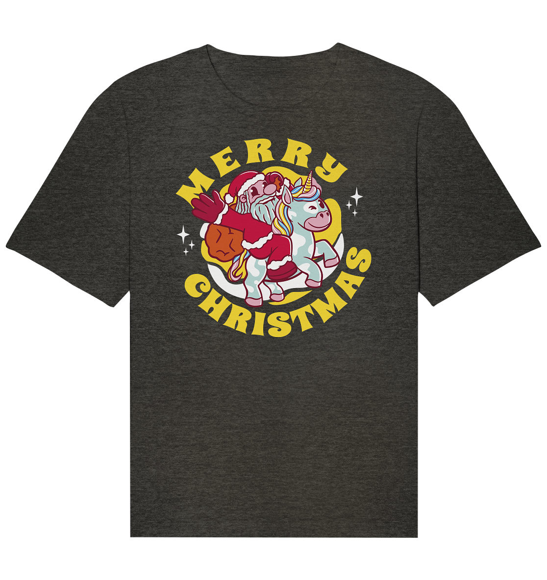 Nikolaus auf Einhorn reitend , Santa Claus Unicorn ,Merry Christmas  - Organic Relaxed Shirt