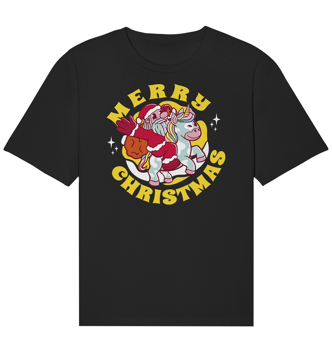 Nikolaus auf Einhorn reitend , Santa Claus Unicorn ,Merry Christmas  - Organic Relaxed Shirt