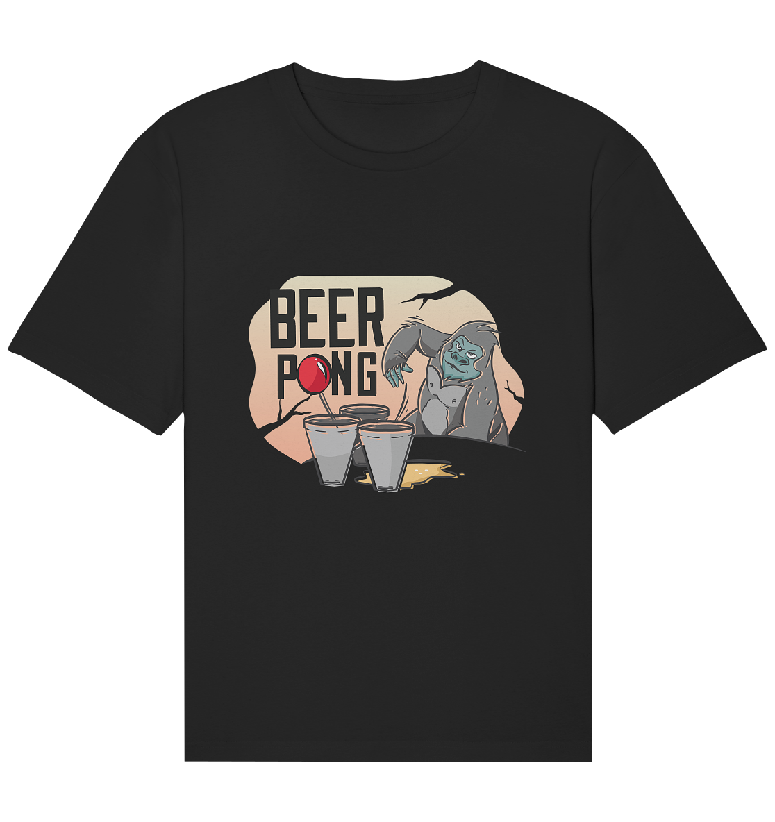 Bier - Beer Pong Gorilla  - Organic Relaxed Shirt
