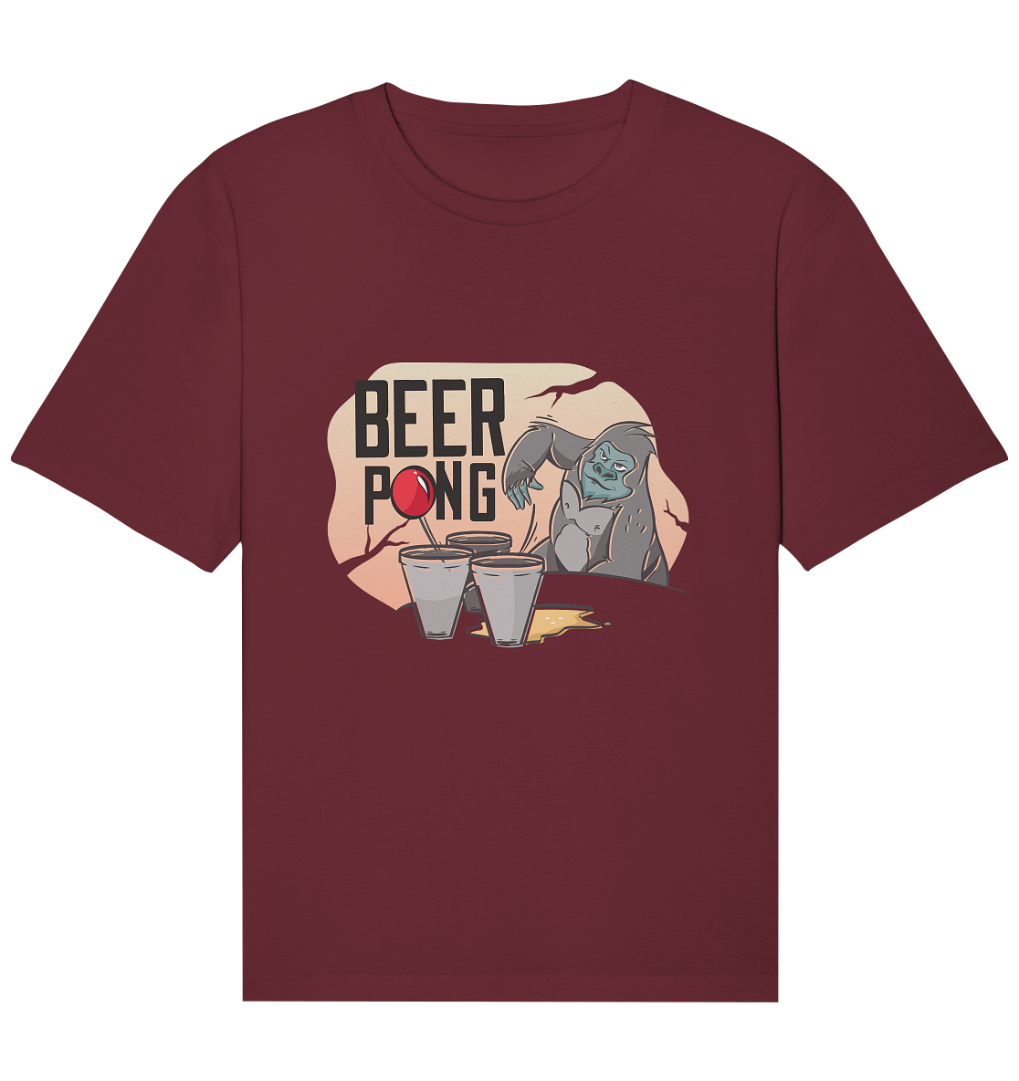 Bier - Beer Pong Gorilla  - Organic Relaxed Shirt