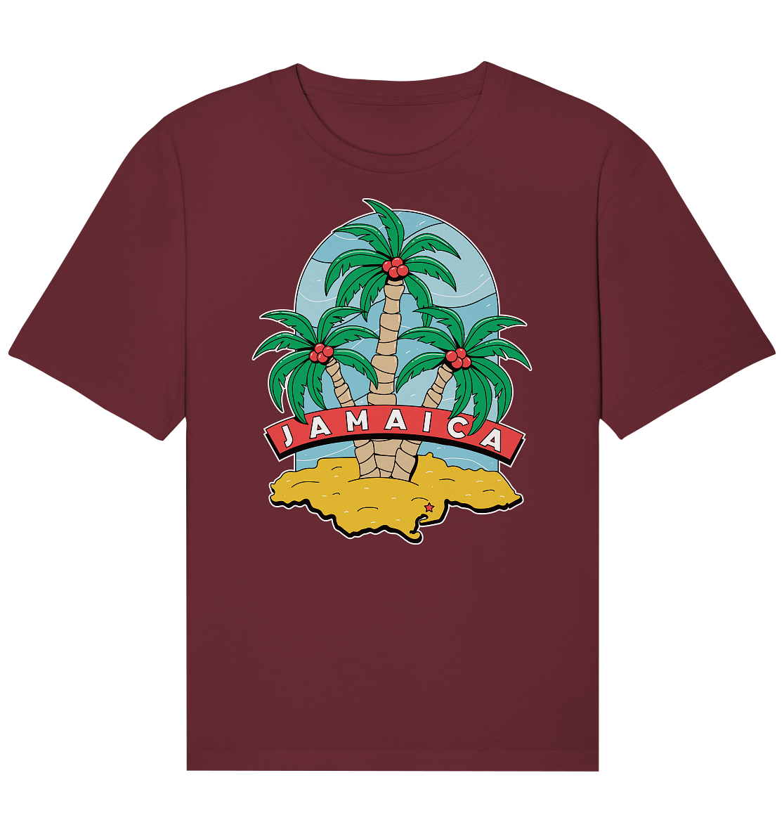 Jamaica Strand mit Palmen  - Organic Relaxed Shirt