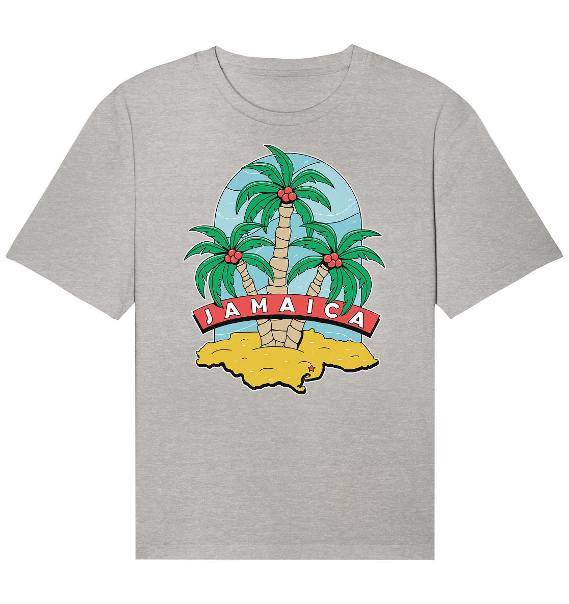 Jamaica Strand mit Palmen  - Organic Relaxed Shirt