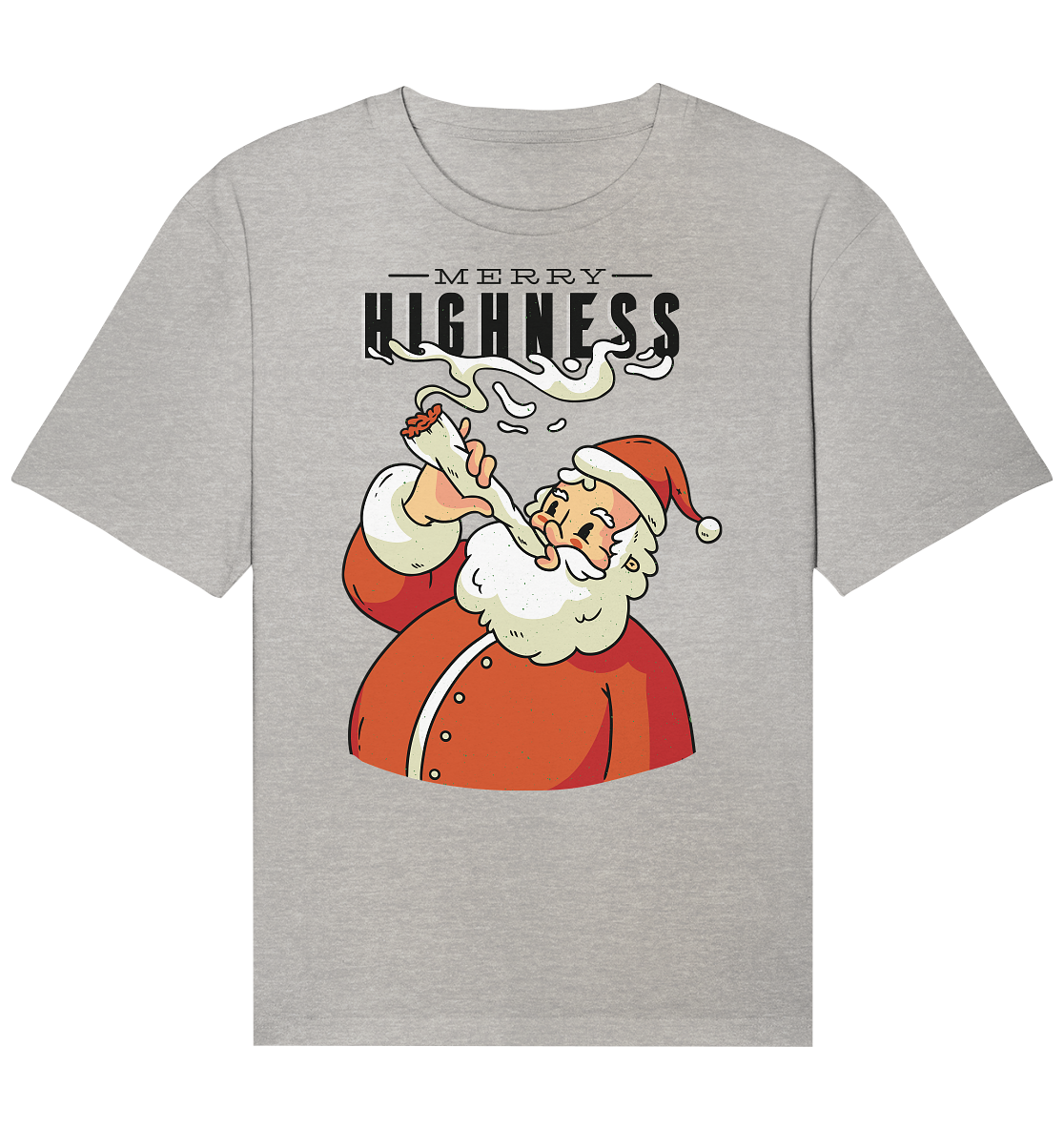Weihnachten Kiffender Weihnachtsmann Nikolaus Merry Highness - Organic Relaxed Shirt