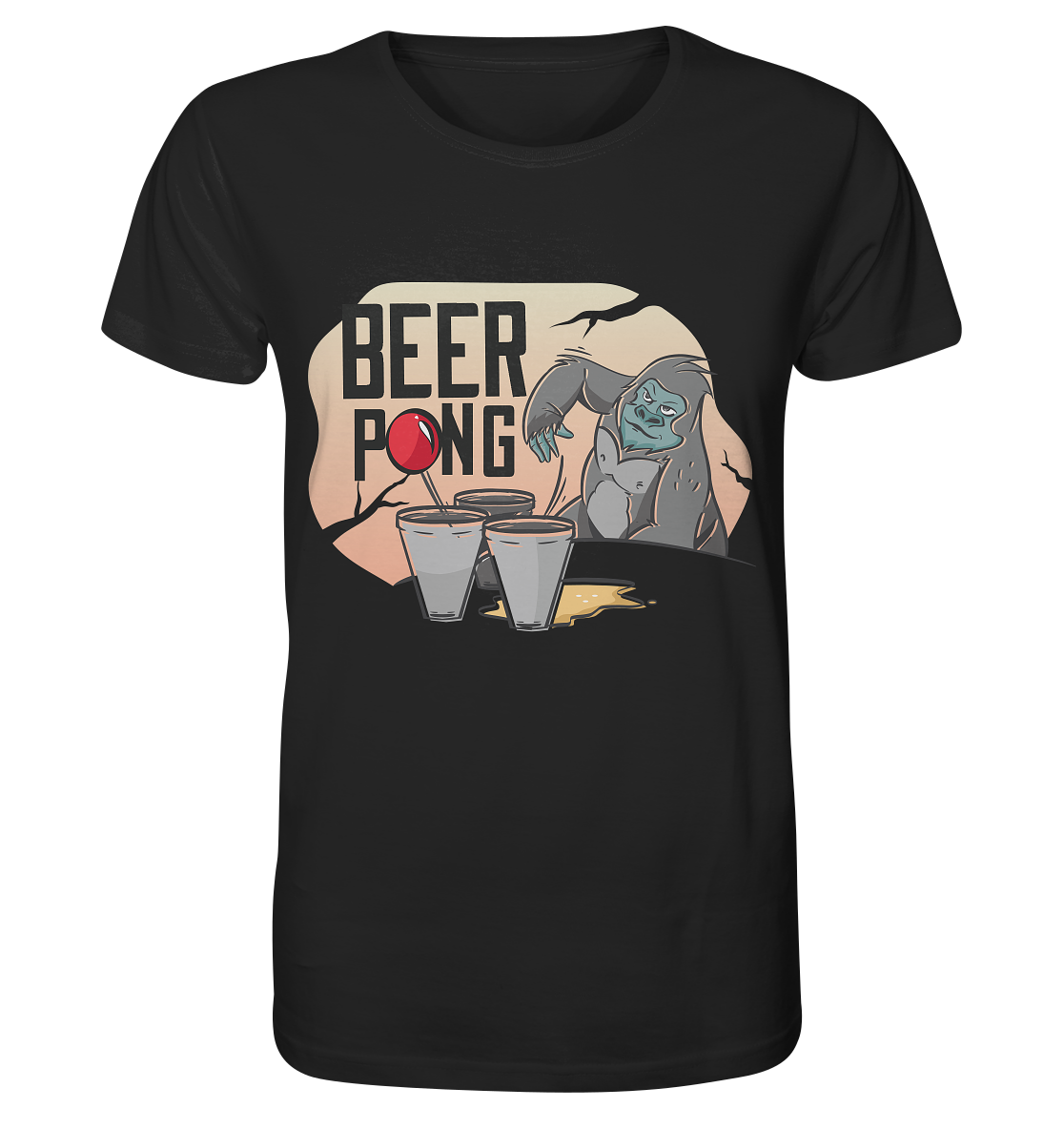 Bier - Beer Pong Gorilla  - Organic Shirt