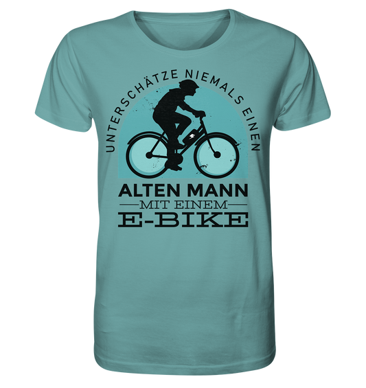 Old man with an e-bike - Organic Shirt