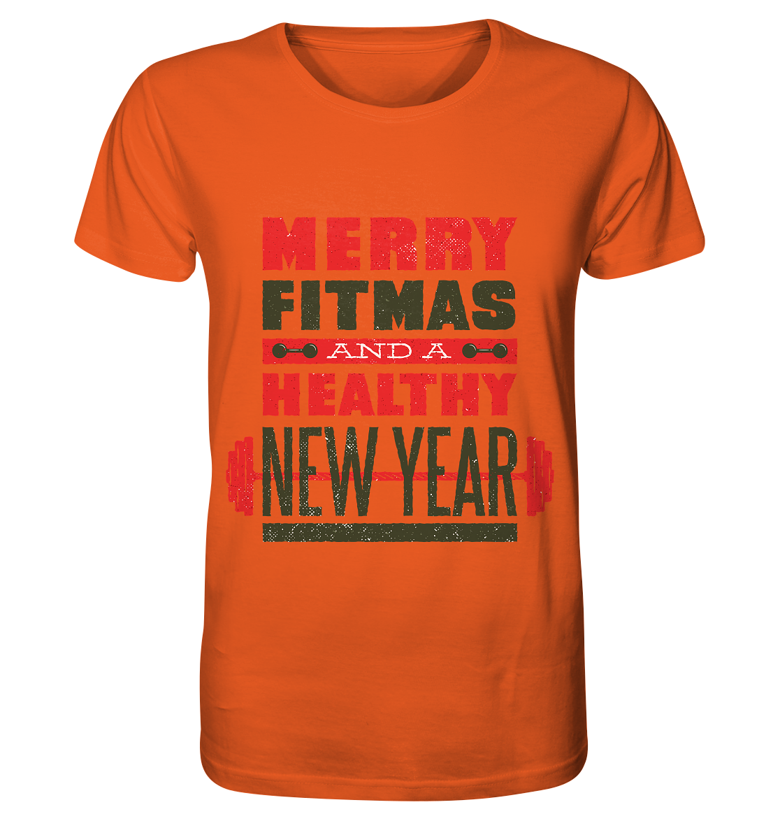Weihnachtliches Design, Gym, Merry Fitmas and a Healthy New Year - Organic Shirt
