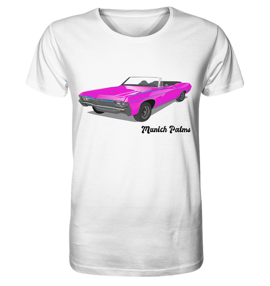 Pink Retro Classic Car Oldtimer, Car, Convertible by Munich Palms - Organic Shirt