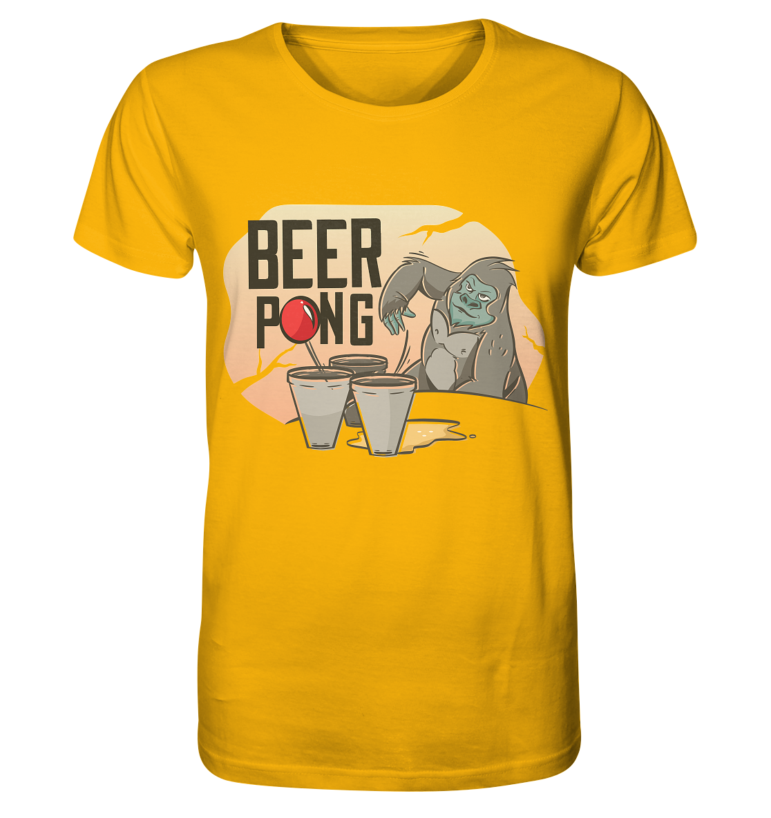 Bier - Beer Pong Gorilla  - Organic Shirt