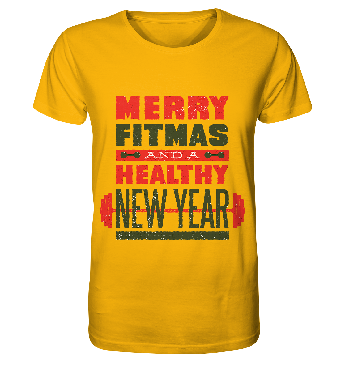 Weihnachtliches Design, Gym, Merry Fitmas and a Healthy New Year - Organic Shirt