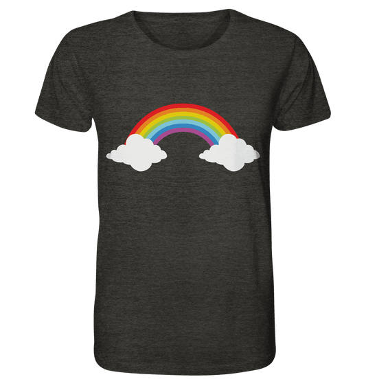 Regenbogen mit Wolken - Organic Shirt (meliert) - Online Kaufhaus München