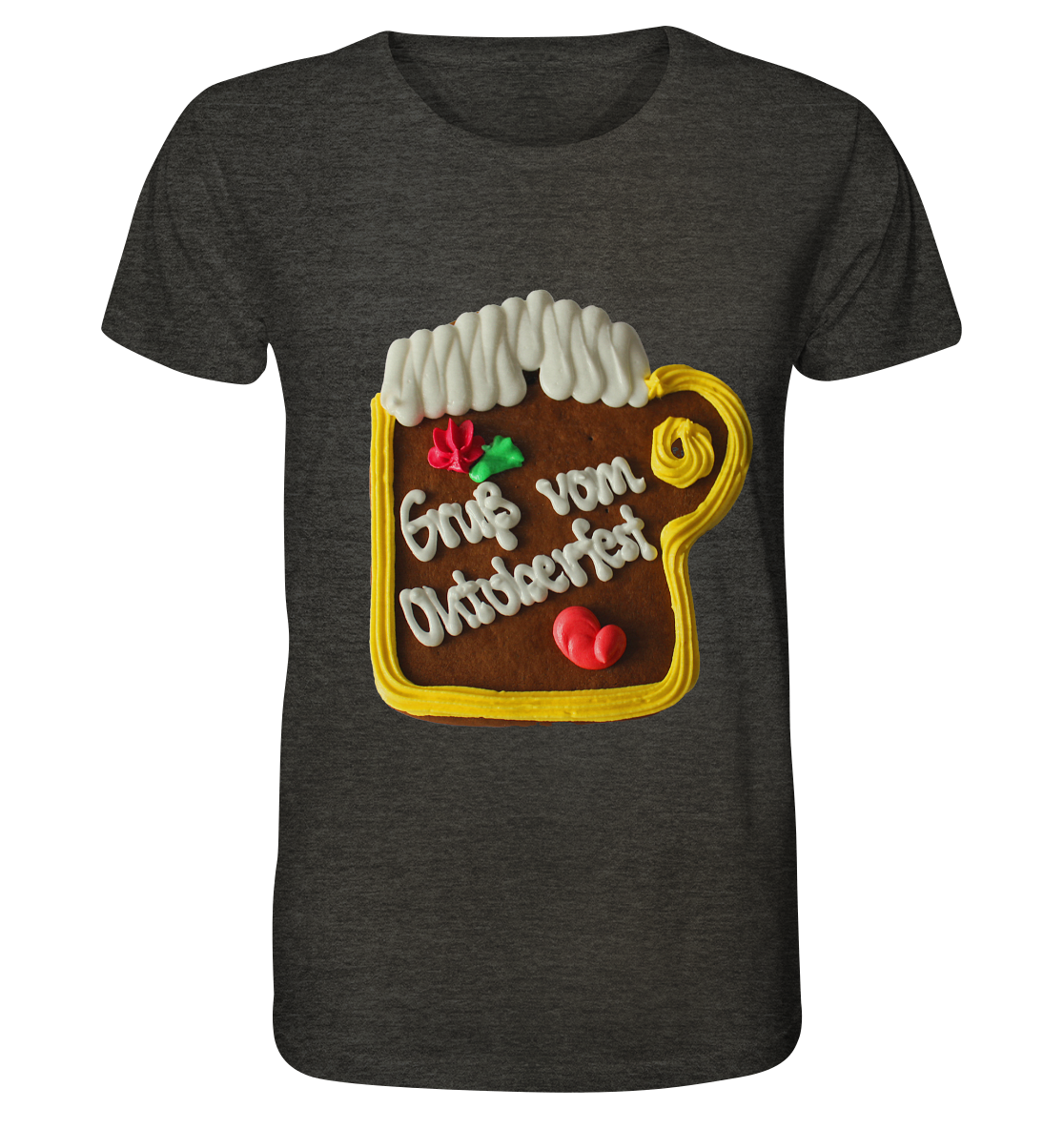 Lebkuchenkrug Gruß vom Oktoberfest ,Herbstferst,Volksfest - Organic Shirt (meliert)