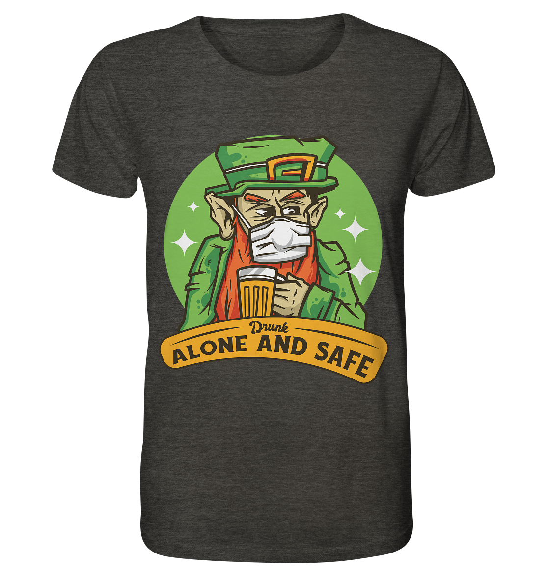Drink Alone and Safe - Organic Shirt (meliert) - Online Kaufhaus München