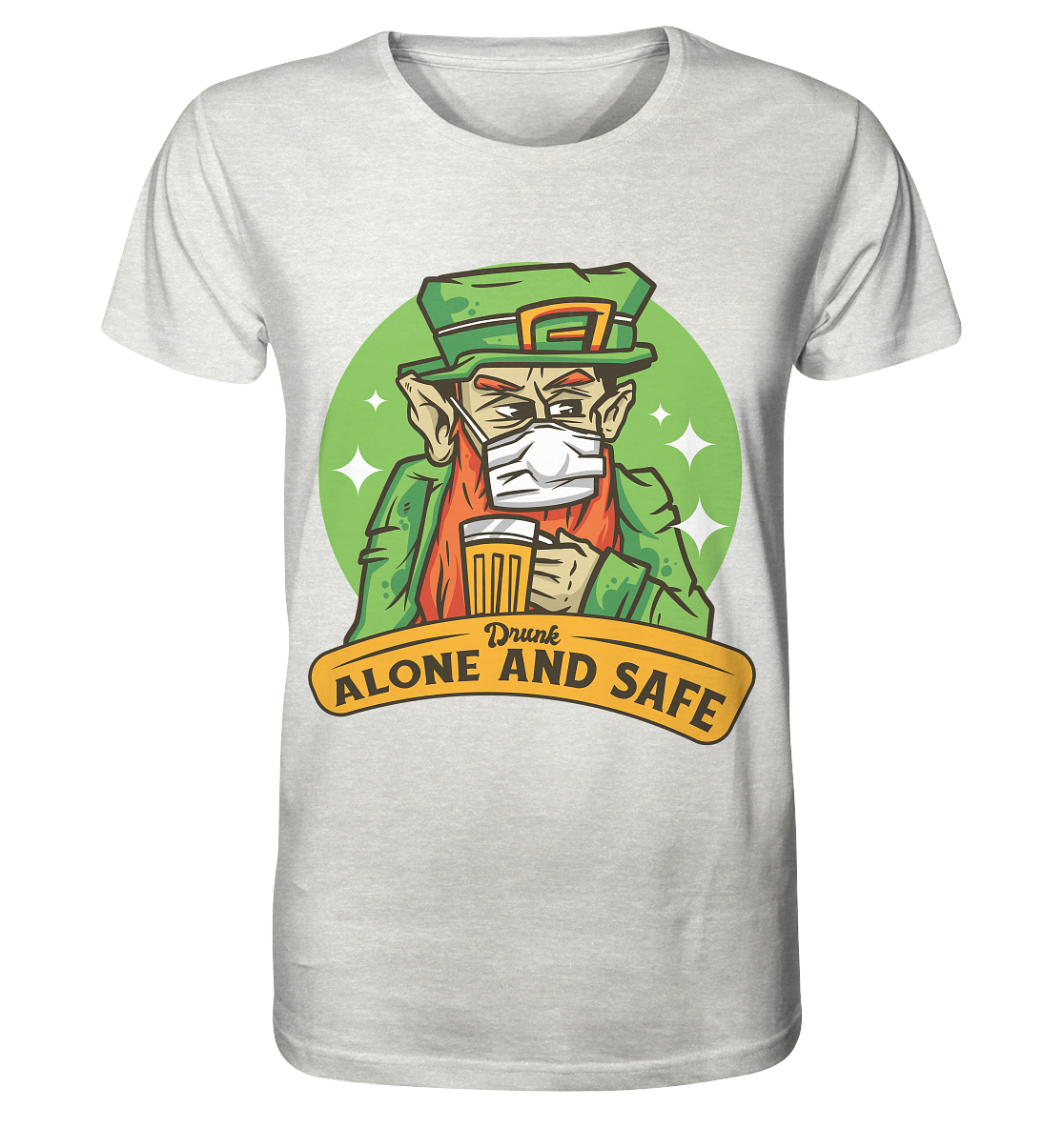 Drink Alone and Safe - Organic Shirt (meliert) - Online Kaufhaus München