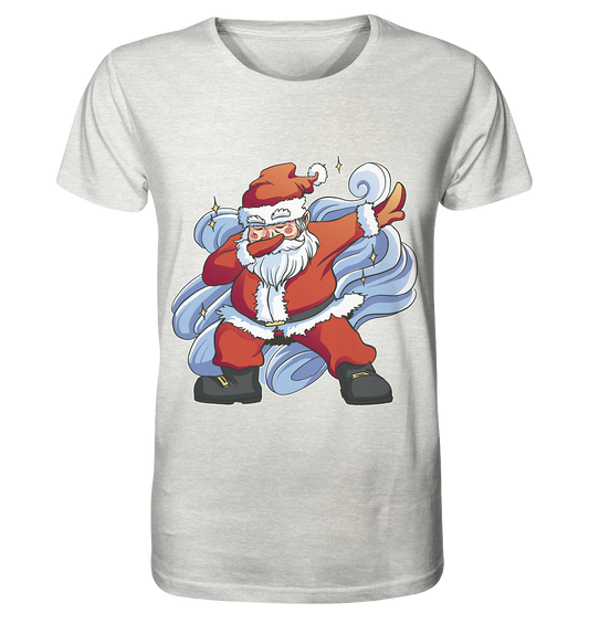 Weihnachten, Nikolaus Dabbing ,tanzender Nikolaus ,Fun ,Santa Dabbing  Christmas - Organic Shirt (meliert)