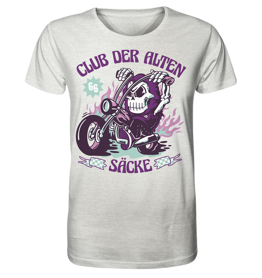 Club of the Old Sacks, Bikers, Motorcyclists Skeleton - Organic Shirt (mottled)