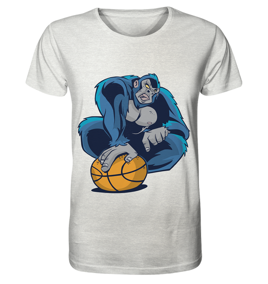 Basketball Gorilla - Organic Shirt (meliert)
