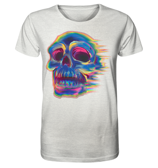 Design human skull, skull, biker - organic shirt (mottled)