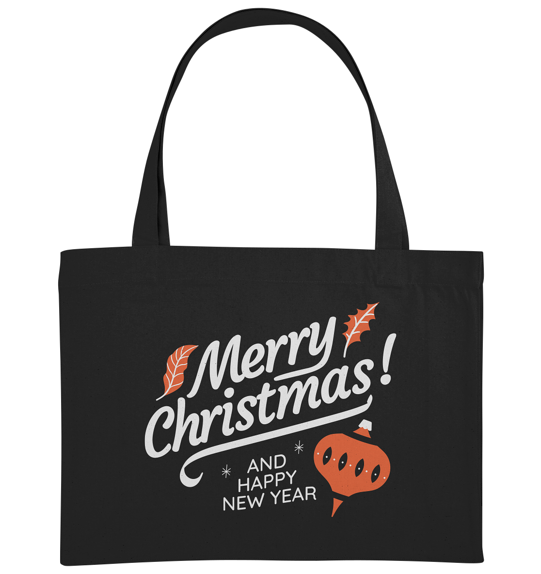Frohe Weihnachten und ein Gutes neues Jahr ,Merry Christmas and Happy New Year - Organic Shopping-Bag