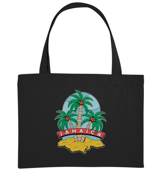 Jamaica Strand mit Palmen  - Organic Shopping-Bag