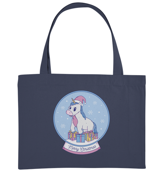 Christmas, Christmas ball with unicorn, Unicorn Merry Christmas - Organic Shopping Bag