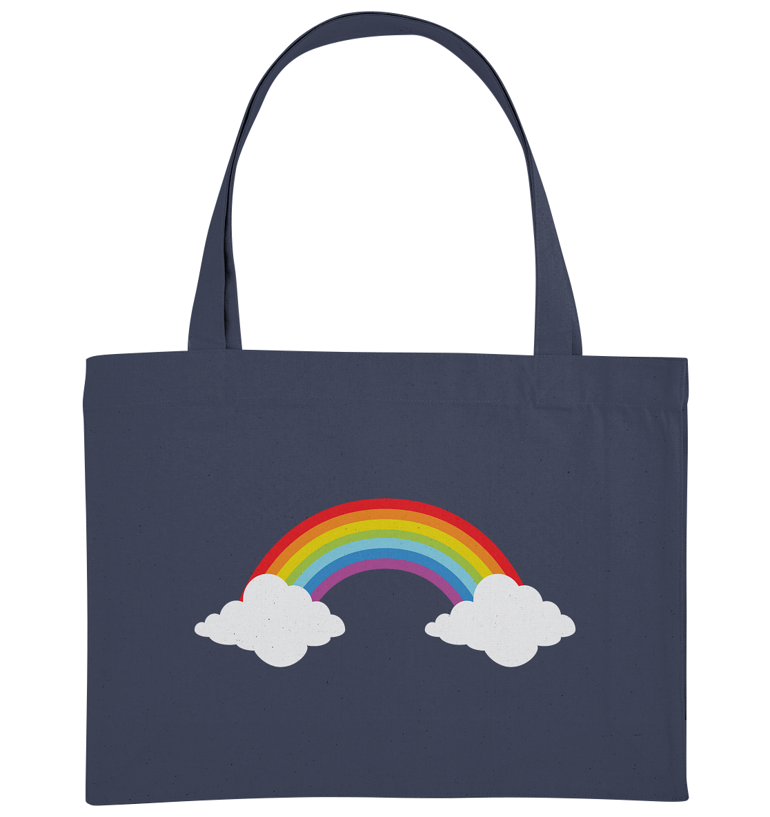 Rainbow with clouds - organic shopping bag