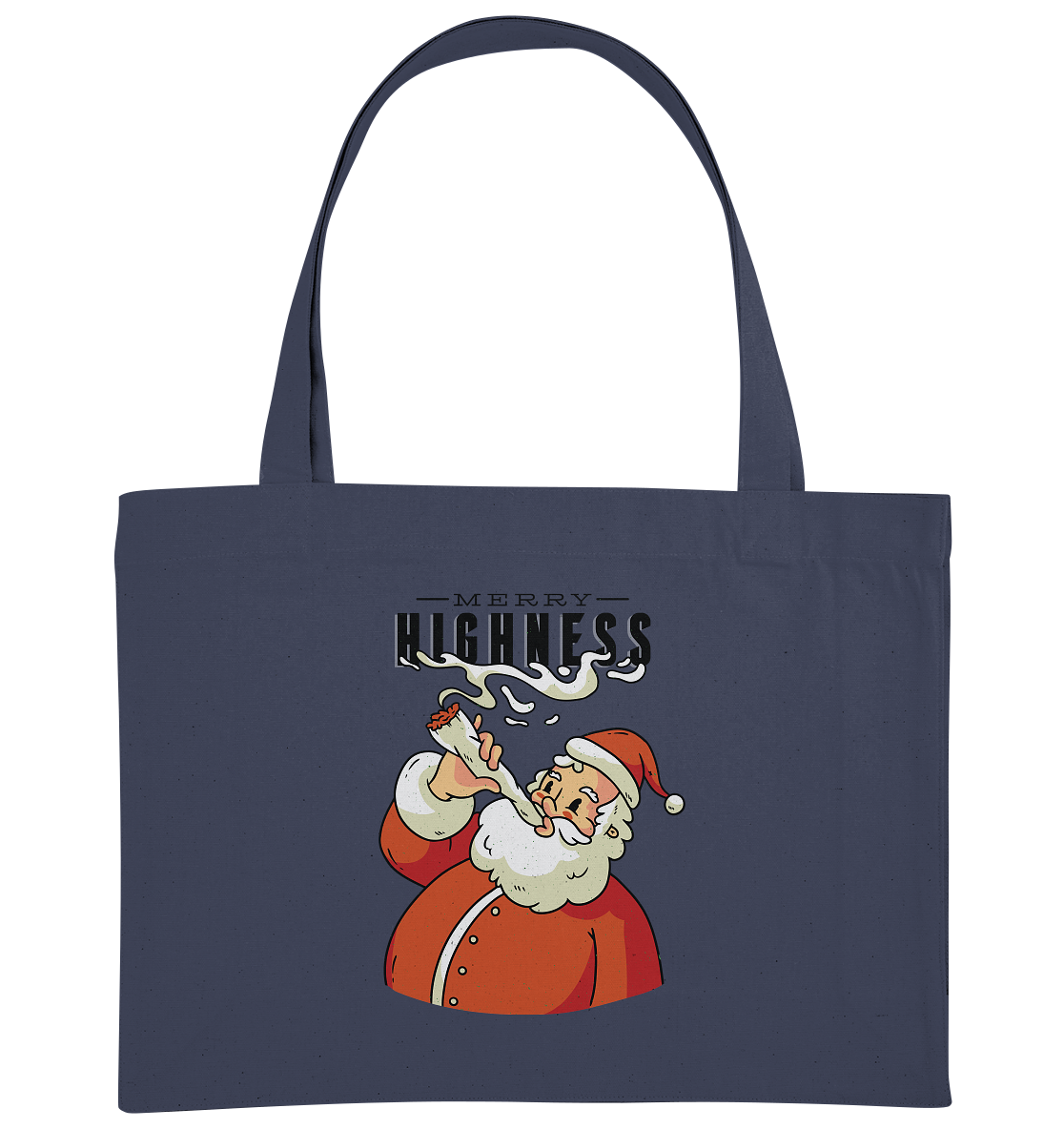 Weihnachten Kiffender Weihnachtsmann Nikolaus Merry Highness - Organic Shopping-Bag