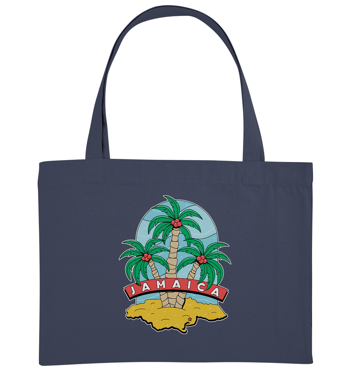 Jamaica Strand mit Palmen  - Organic Shopping-Bag
