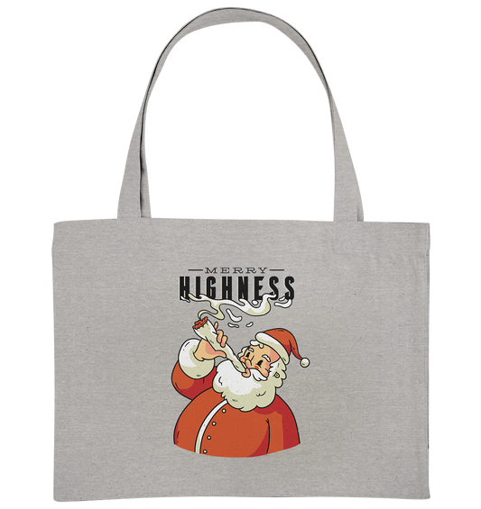 Weihnachten Kiffender Weihnachtsmann Nikolaus Merry Highness - Organic Shopping-Bag