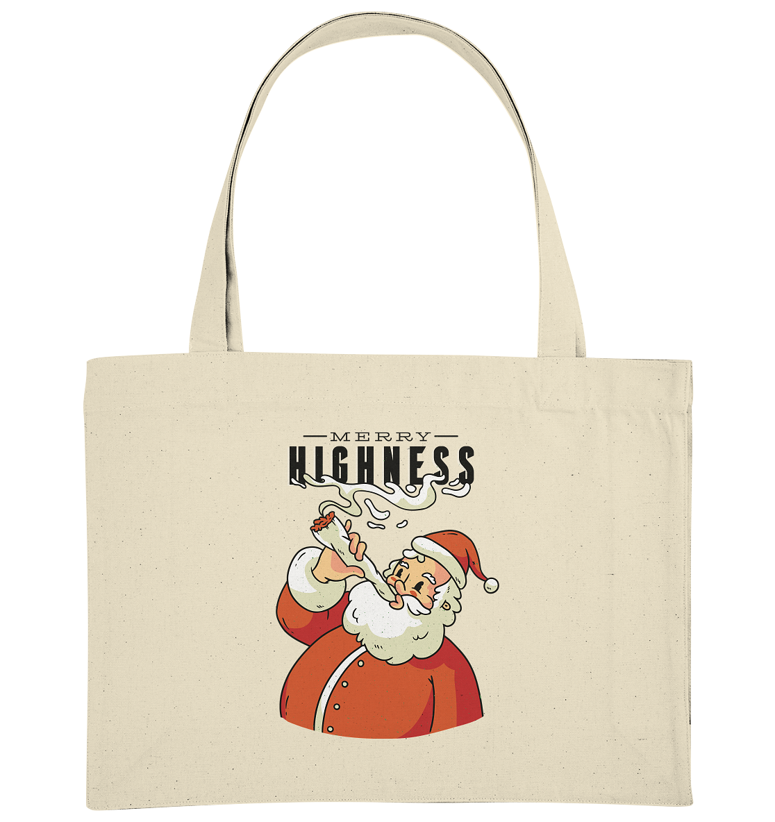 Weihnachten Kiffender Weihnachtsmann Nikolaus Merry Highness - Organic Shopping-Bag