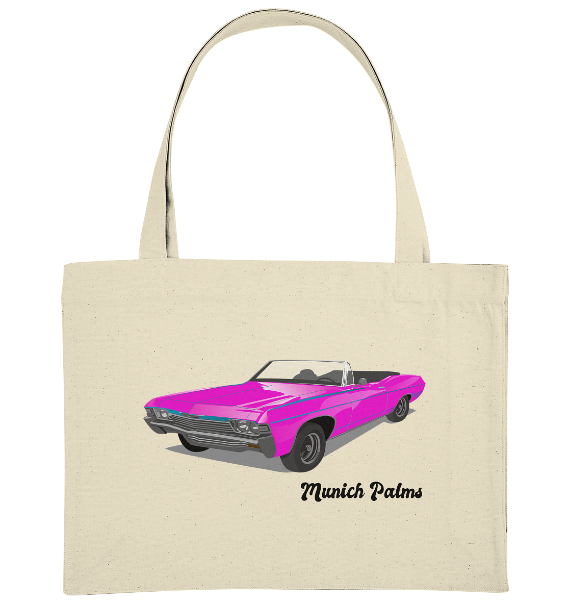 Pink Retro Classic Car Oldtimer , Auto ,Cabrio by Munich Palms - Organic Shopping-Bag