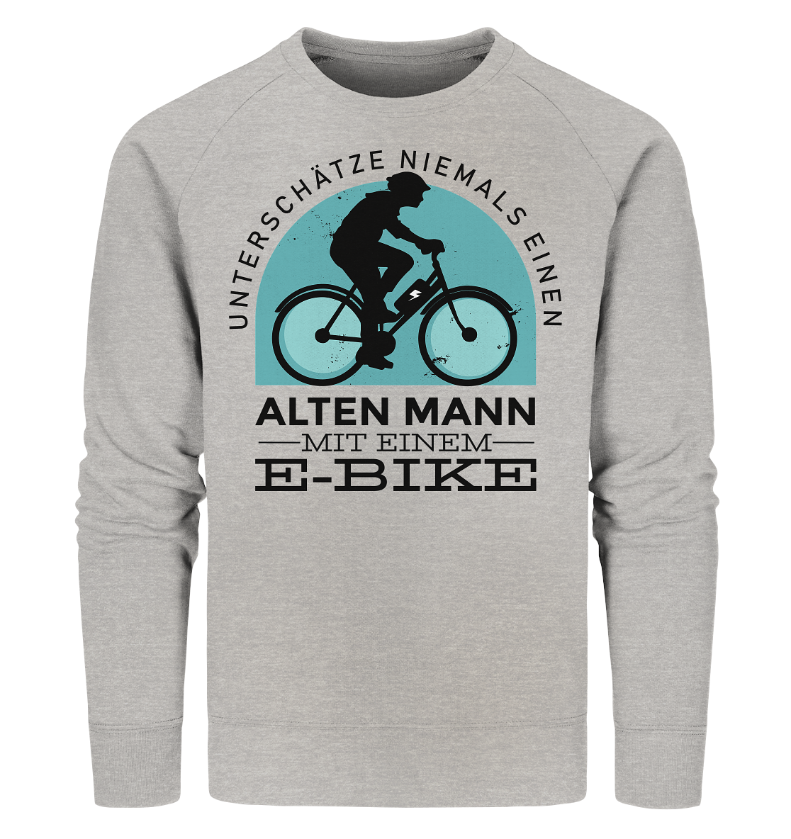 Alten Mann mit einem E-Bike - Organic Sweatshirt