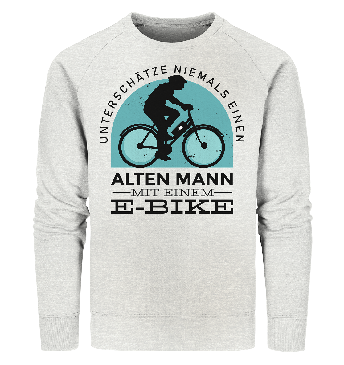 Alten Mann mit einem E-Bike - Organic Sweatshirt