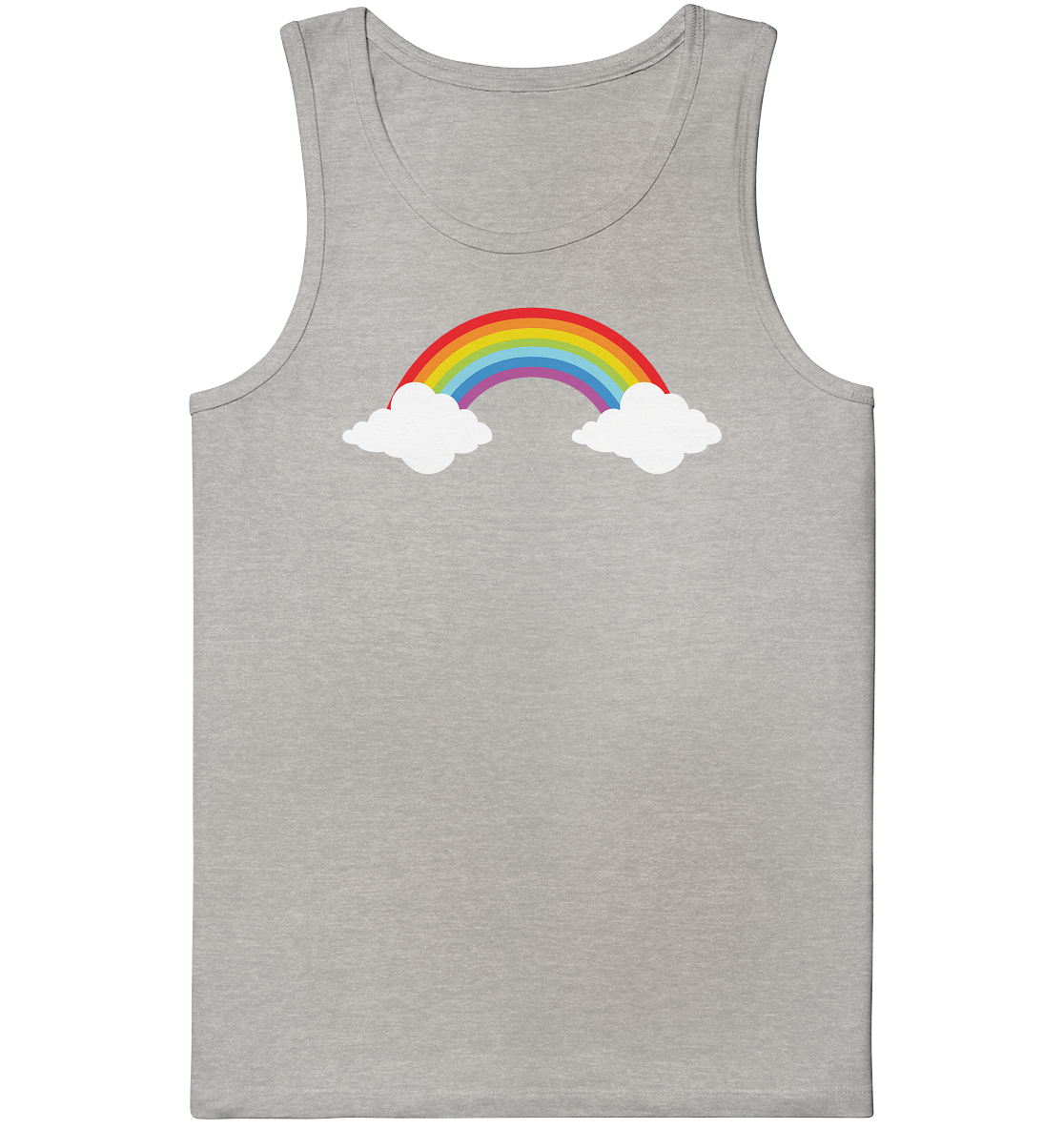 Rainbow with clouds - organic tank top