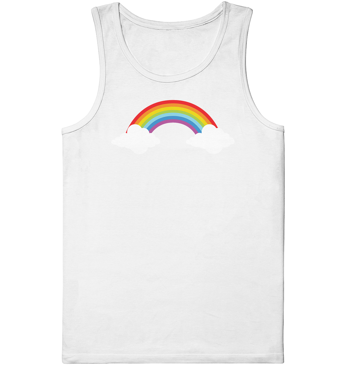 Rainbow with clouds - organic tank top