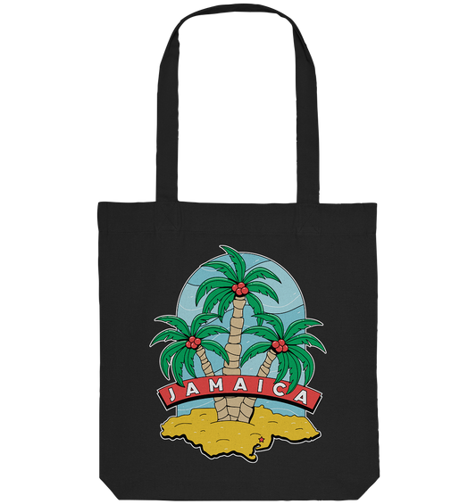 Jamaica Strand mit Palmen  - Organic Tote-Bag