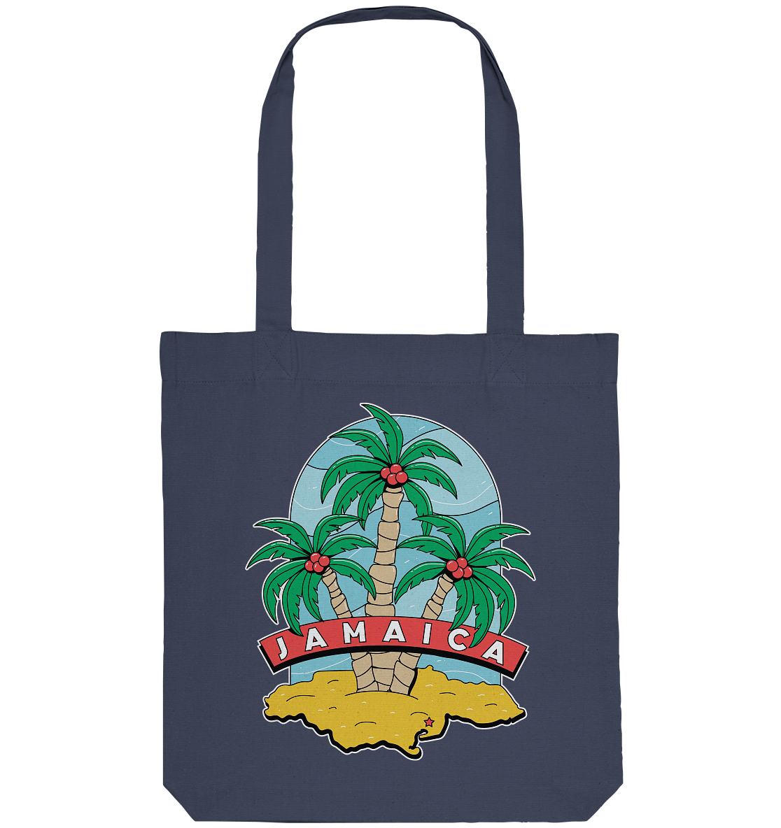 Jamaica Strand mit Palmen  - Organic Tote-Bag