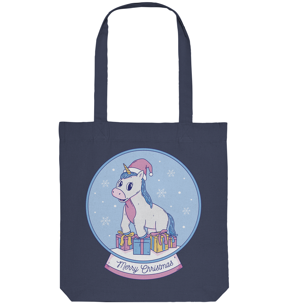 Weihnachten , Weihnachtskugel mit Einhorn , Unicorn Merry Christmas - Organic Tote-Bag