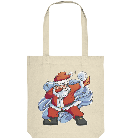 Christmas, Santa Claus Dabbing, dancing Santa Claus, Fun, Santa Dabbing Christmas - Organic Tote Bag