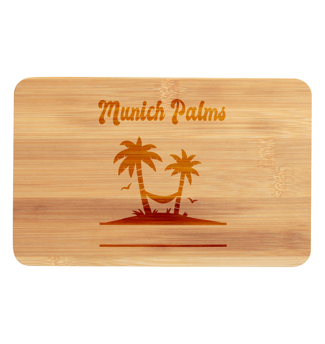 Munich Palms Design  - Premium Bambus Brettchen