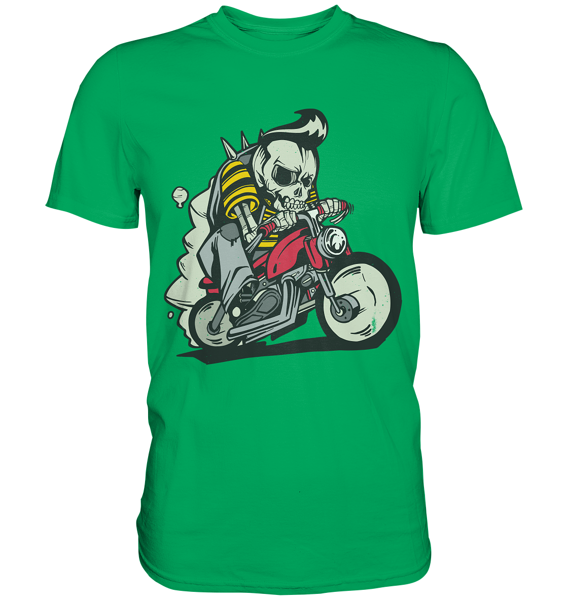 Motorradfahrer ,Biker Skelett  - Premium Shirt