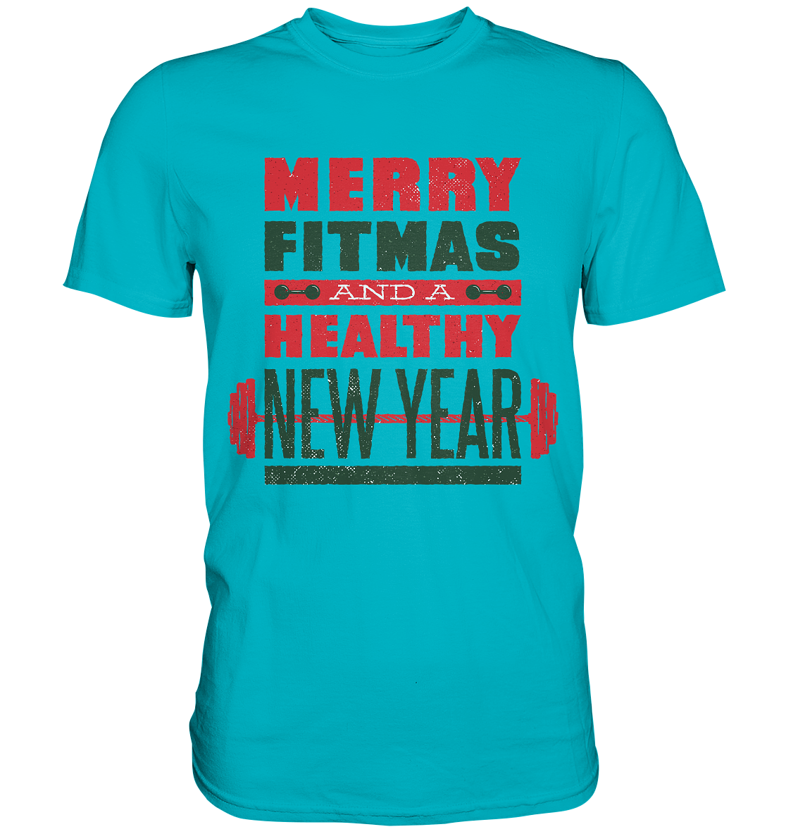 Weihnachtliches Design, Gym, Merry Fitmas and a Healthy New Year - Premium Shirt