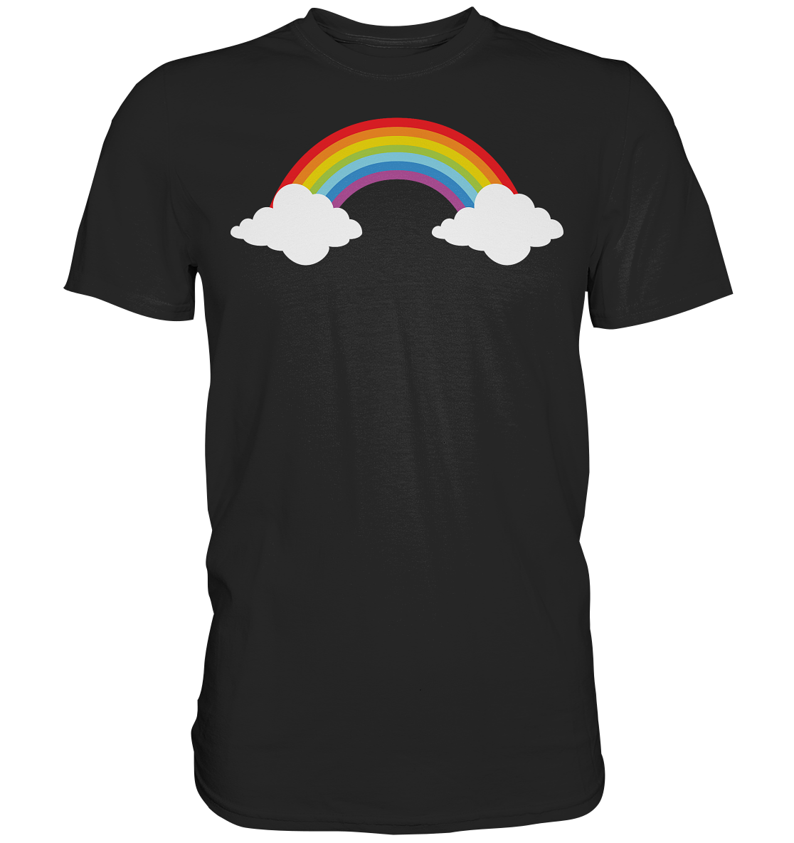 Regenbogen mit Wolken  - Premium Shirt