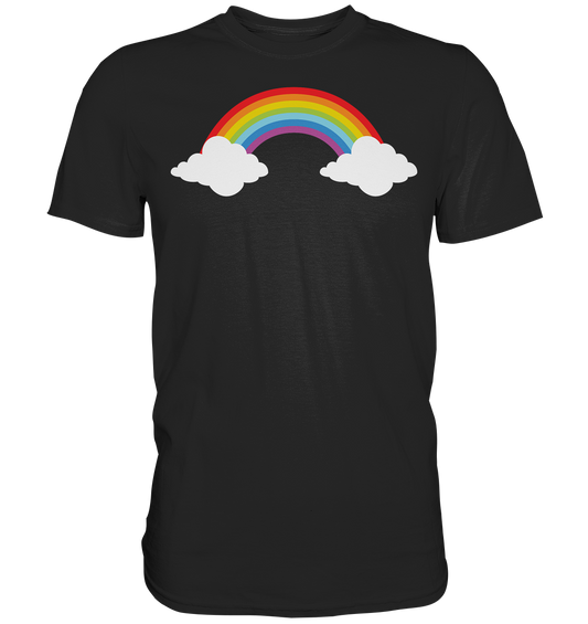 Regenbogen mit Wolken  - Premium Shirt