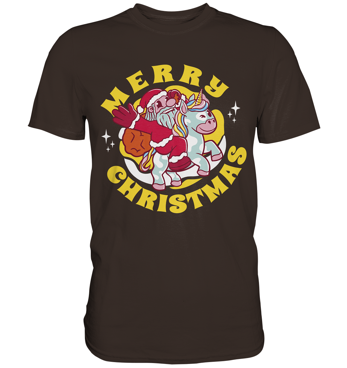 Nikolaus auf Einhorn reitend , Santa Claus Unicorn ,Merry Christmas  - Premium Shirt