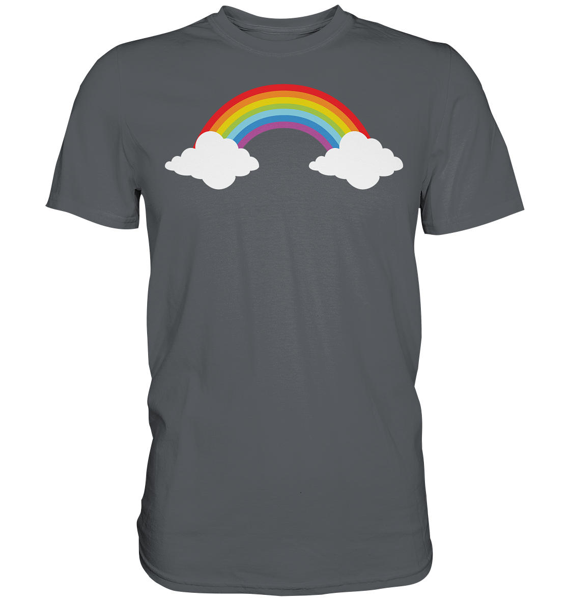 Regenbogen mit Wolken  - Premium Shirt