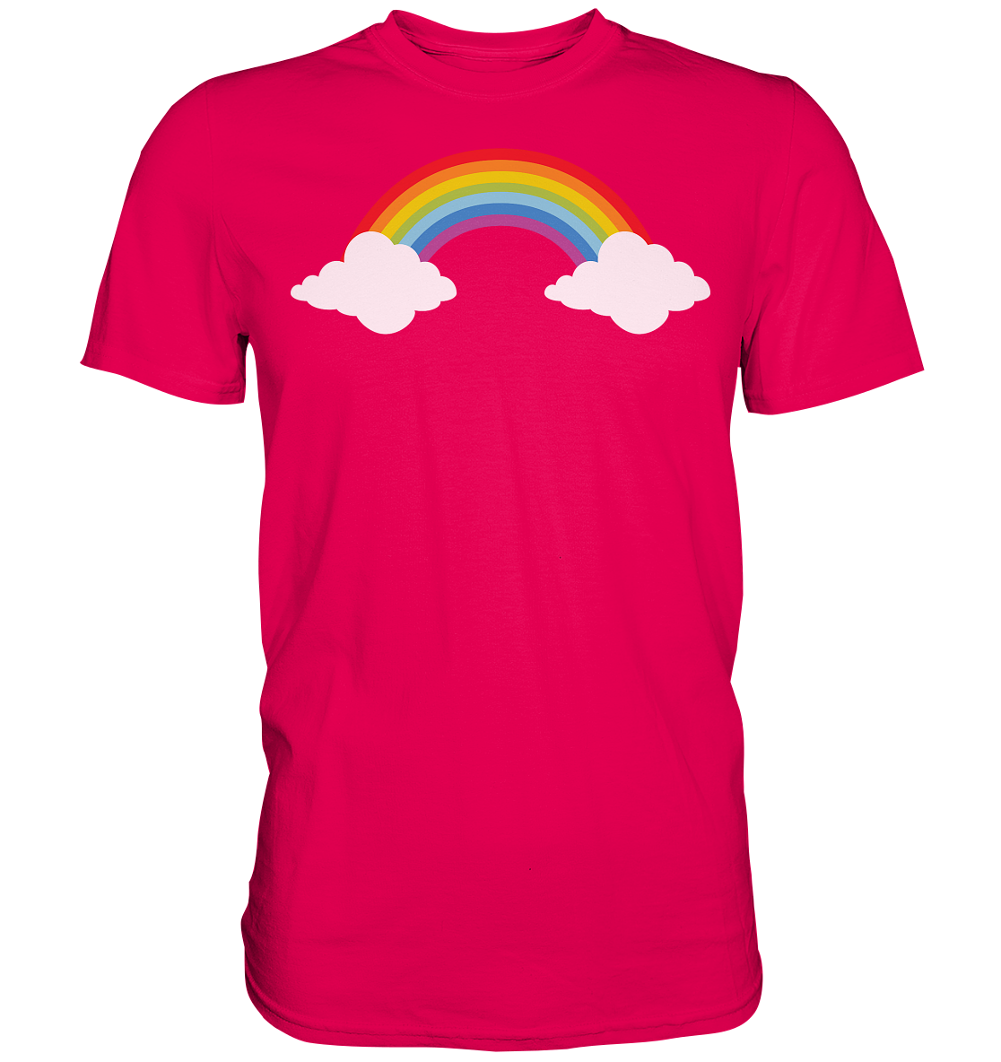 Regenbogen mit Wolken  - Premium Shirt