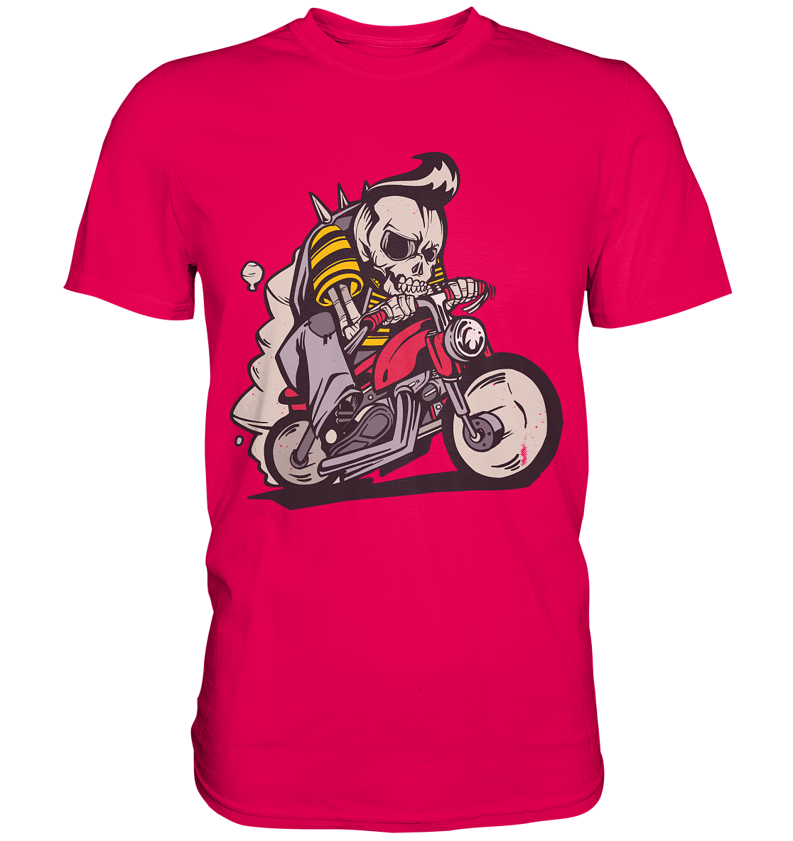 Motorradfahrer ,Biker Skelett  - Premium Shirt